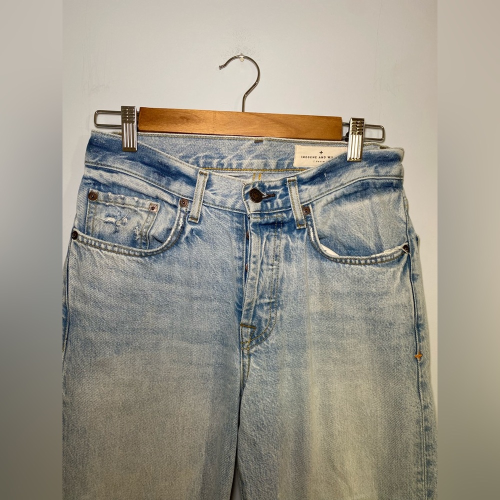 Imogene + Willie Women’s Ada Relaxed Straight Distressed Hem Jeans Size 27 - Picture 2 of 9